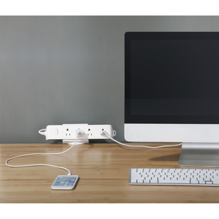 Powerstrip Clamp Holder with Adjustable Bracket - White CE-MT2S12-S1