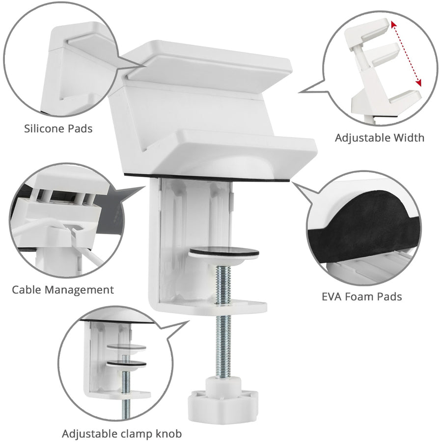 Powerstrip Clamp Holder with Adjustable Bracket - White CE-MT2S12-S1