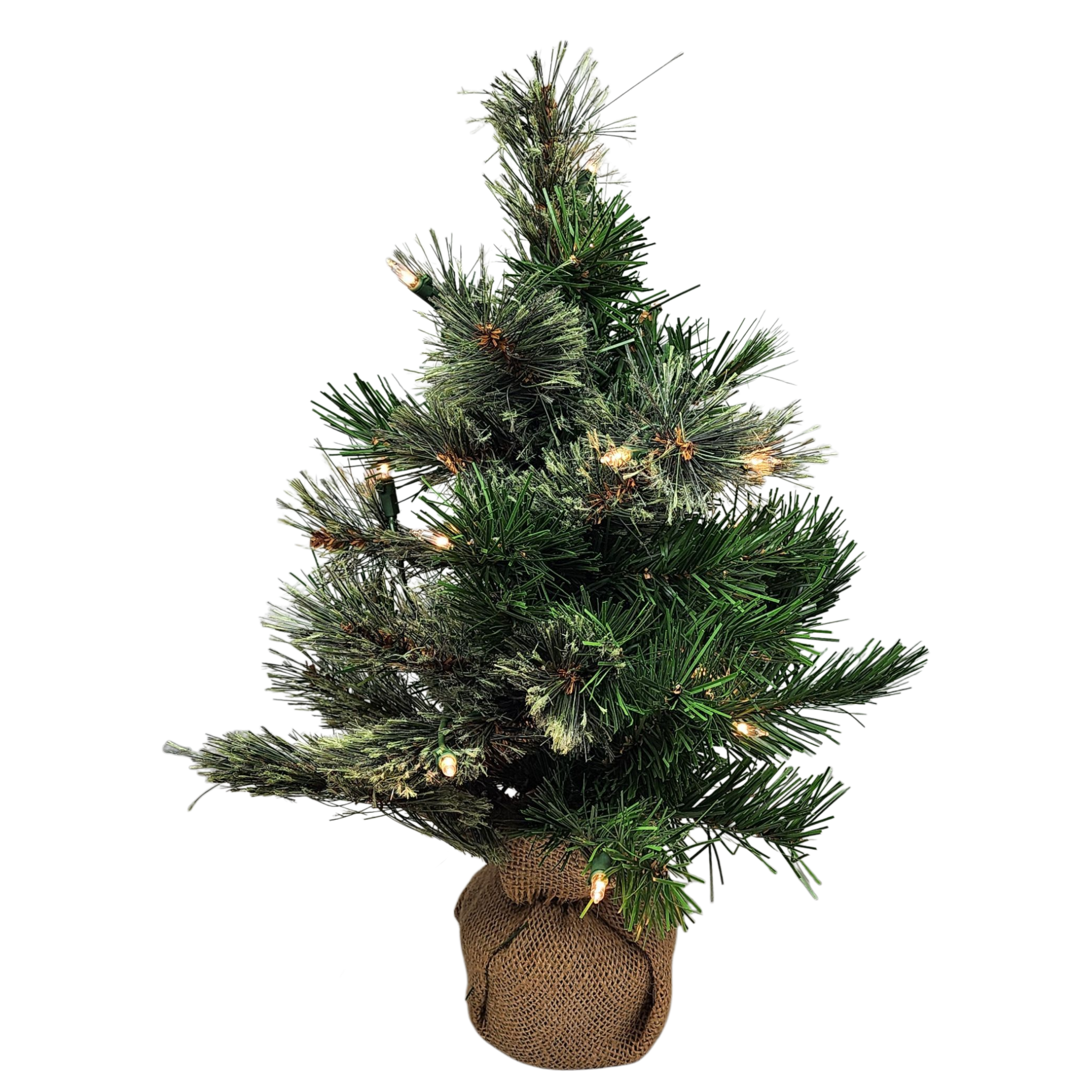Pre-lit Cashmere Pine Tree - 18 Inch