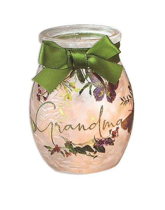 Prelit Glass Jar - Generational Love -