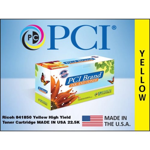 Premium Compatibles 841850-PCI Laser Toner Cartridge - Alternative for Ricoh 841, 850, 841, 854 - Yellow - 1 / Pack