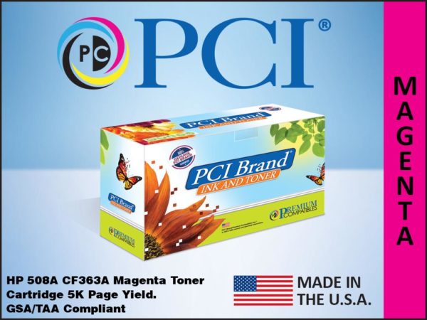 Premium Compatibles CF363A-PCI Remanufactured Standard Yield Laser Toner Cartridge - Alternative for HP CF363A, 508A - Magenta - 1 / Pack