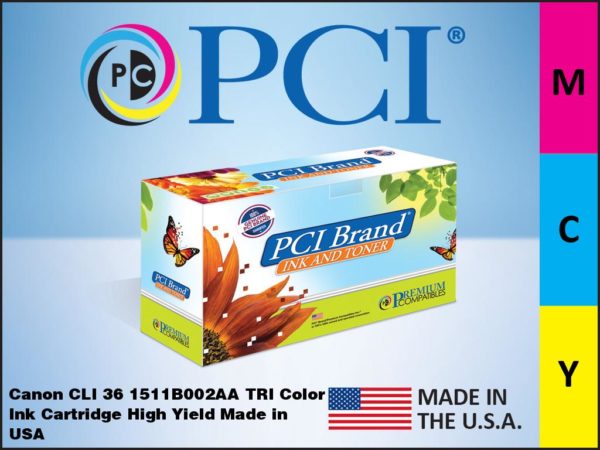 Premium Compatibles CLI-36-PCI Inkjet Ink Cartridge - Alternative for Canon CLI-36, 1511B002, CLI36, 1511B002AA, 1511B002, CLI-36C, CLI36 - Color - 1 / Pack