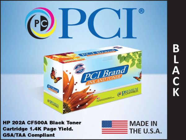 Premium Compatibles CF500A-PCI Remanufactured Laser Toner Cartridge - Alternative for HP CF500A, 202A - Black - 1 / Pack