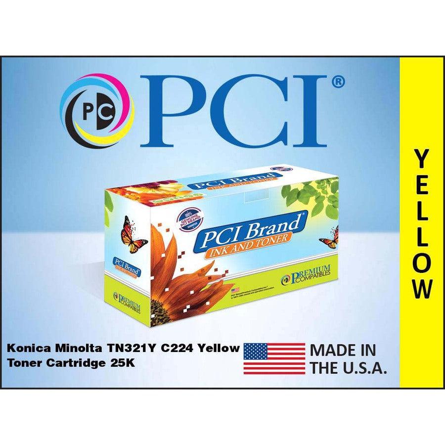 Premium Compatibles High Yield Laser Toner Cartridge - Alternative for Konica Minolta TN321Y - Yellow - 1 / Each TN321Y-PCI
