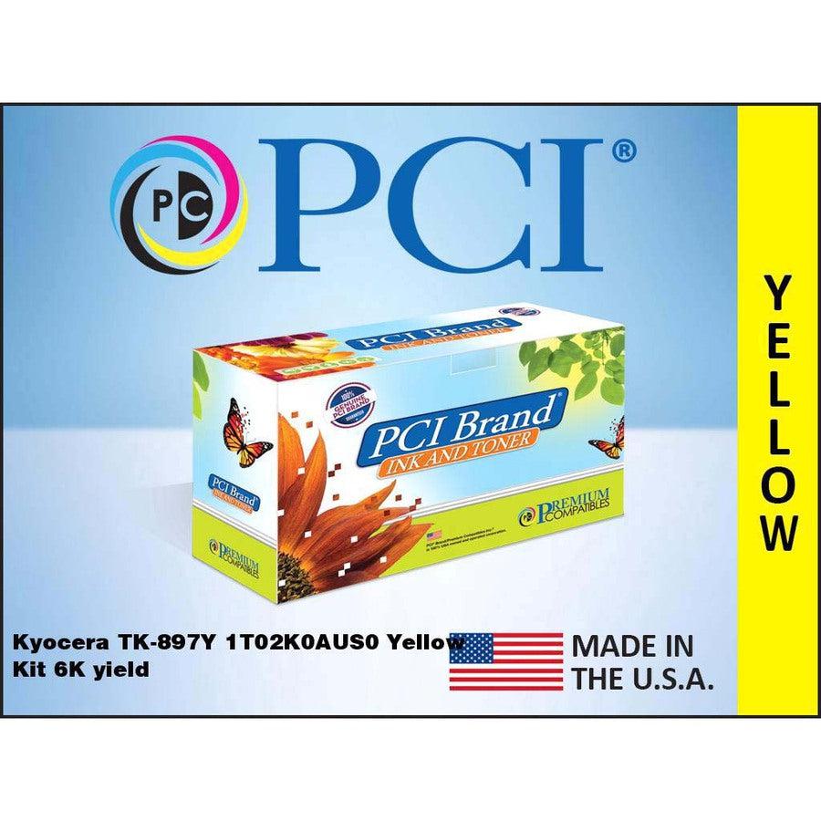 Premium Compatibles High Yield Laser Toner Cartridge - Alternative for Kyocera TK-897Y - Yellow - 1 / Each TK897Y-PCI
