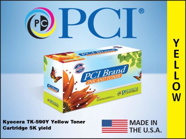 Premium Compatibles Laser Toner Cartridge - Alternative for Kyocera TK-590Y - Yellow - 1 / Each TK-590Y-PCI