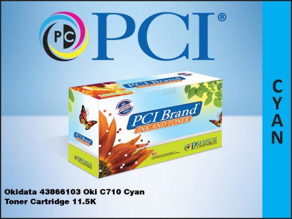 Premium Compatibles Laser Toner Cartridge - Alternative for Okidata 43866103 - Cyan - 1 / Each 43866103-PCI