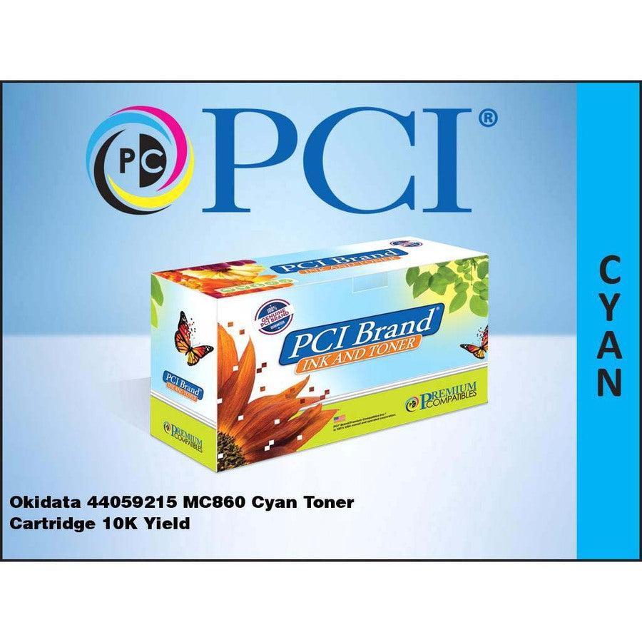 Premium Compatibles Laser Toner Cartridge - Alternative for Okidata 44059215 - Cyan - 1 / Each 44059215-PCI