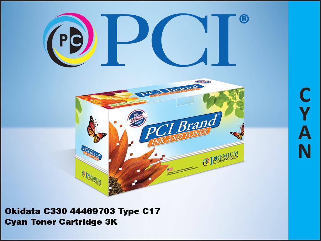 Premium Compatibles Laser Toner Cartridge - Alternative for Okidata 44469703 - Cyan - 1 / Each 44469703-PCI