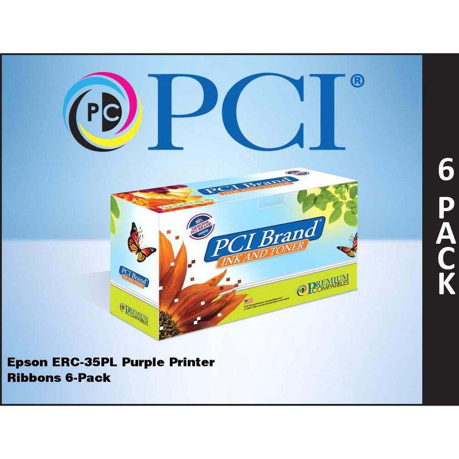 Premium Compatibles Thermal Transfer Ribbon - Alternative for Epson ERC35PL - Purple - 6 / Pack ERC35PLPC