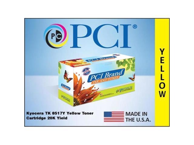 Premium Compatibles TK-8517Y-PCI Laser Toner Cartridge - Alternative for Kyocera TK8517Y, TK-8517Y, 1T02NDACS0 - Yellow - 1 / Pack