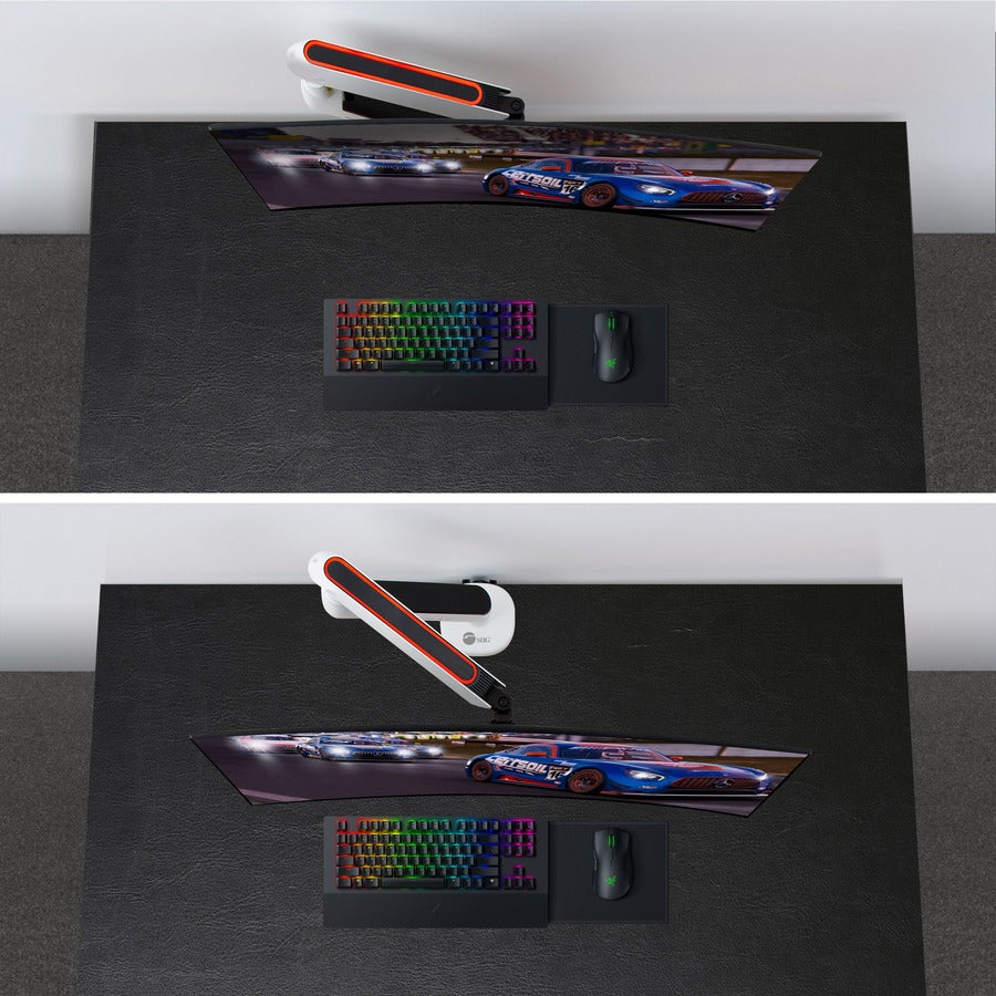 Premium Single Monitor Arm Desk Mount With Gaming Rgb Lighting