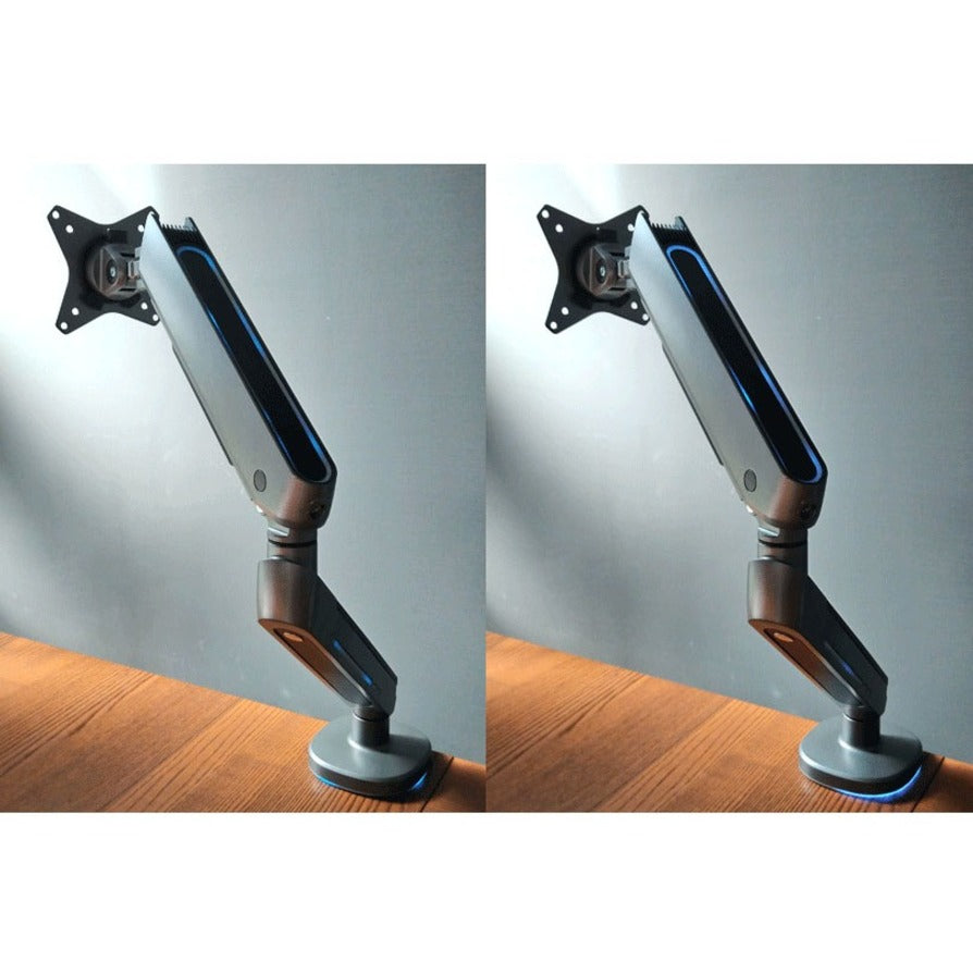 Premium Single Monitor Arm Desk Mount With Gaming Rgb Lighting