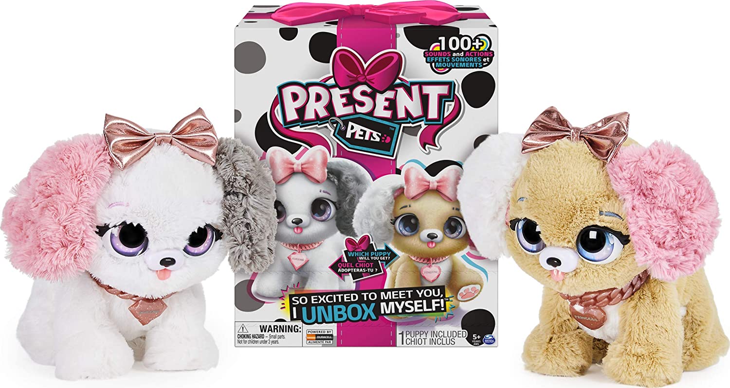 Present Pets - Fancy Puppy Interactive Plush Pet Toy