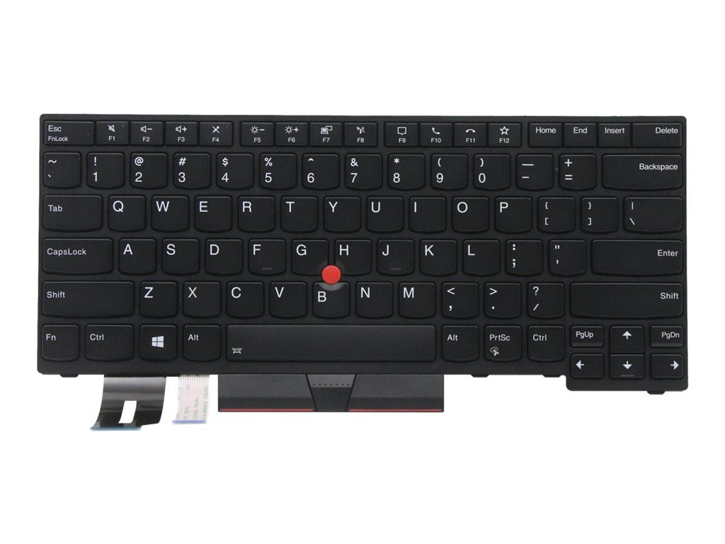 Primax - Notebook replacement keyboard - with Trackpoint - backlit - English - black - for ThinkPad P14s Gen 1; P14s Gen