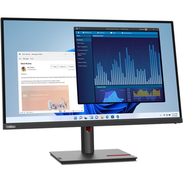 Professional 4K UHD Monitor 27 inch - Lenovo ThinkVision T27p-30 IPS Business Display | TecISoft 63A9GAR1US