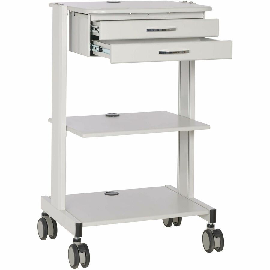 Professional Office Furniture - Mobile Workstation Adjustable Shelves | Tripp Lite WWSS2DWSTAA