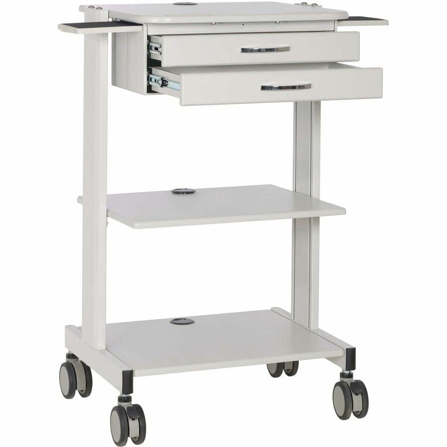 Professional Office Furniture - Mobile Workstation Adjustable Shelves | Tripp Lite WWSS2DWSTAA