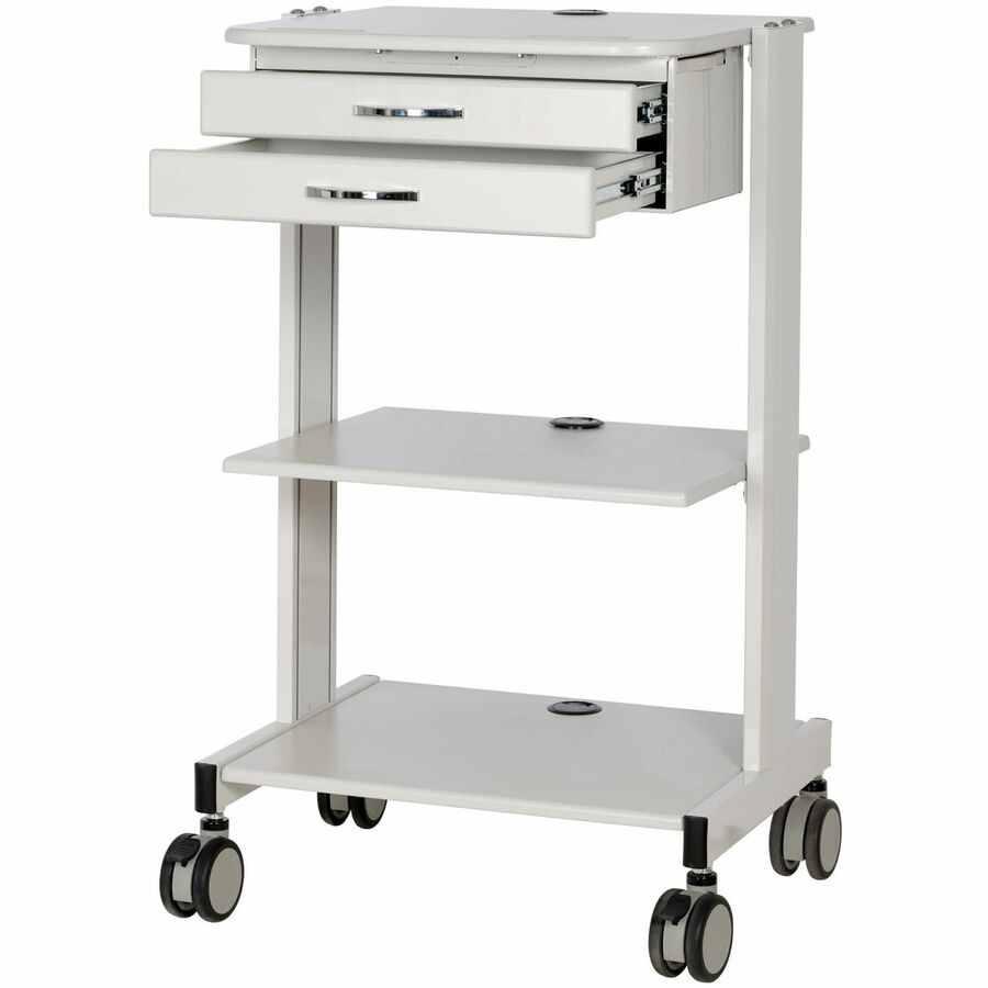 Professional Office Furniture - Mobile Workstation Adjustable Shelves | Tripp Lite WWSS2DWSTAA