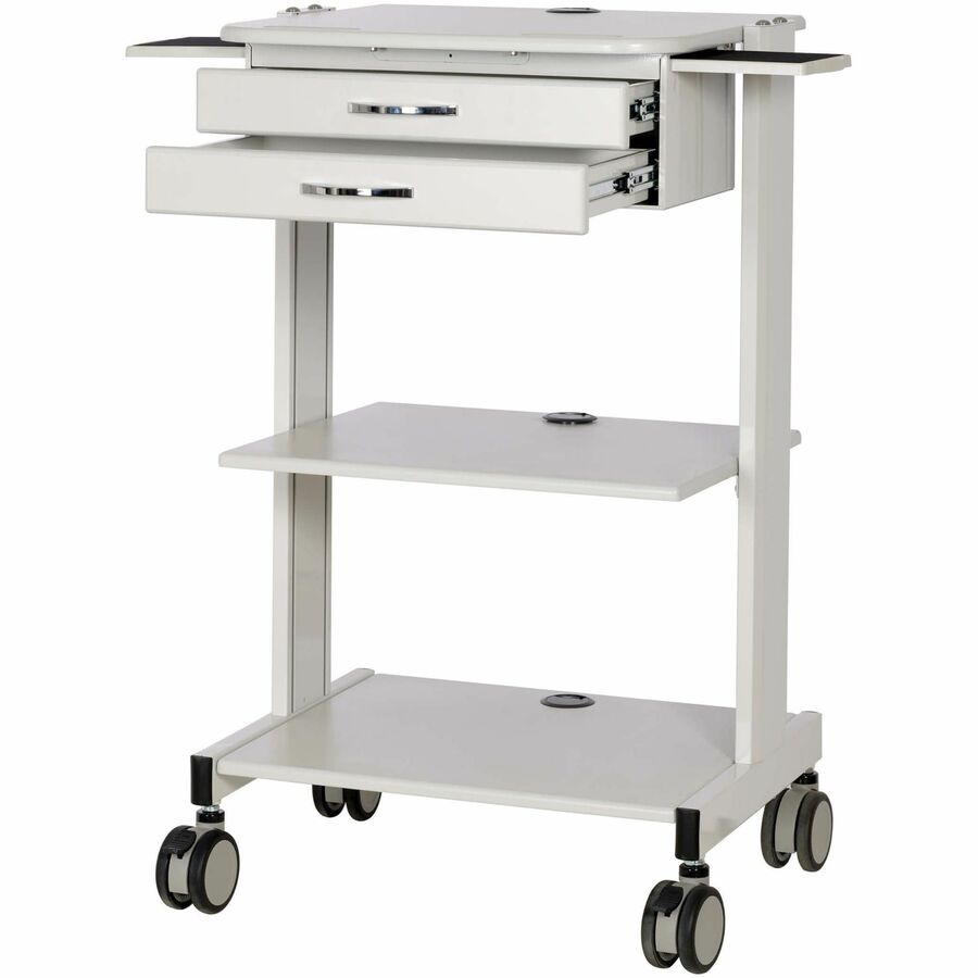 Professional Office Furniture - Mobile Workstation Adjustable Shelves | Tripp Lite WWSS2DWSTAA