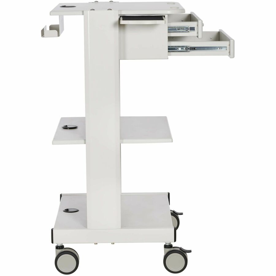 Professional Office Furniture - Mobile Workstation Adjustable Shelves | Tripp Lite WWSS2DWSTAA