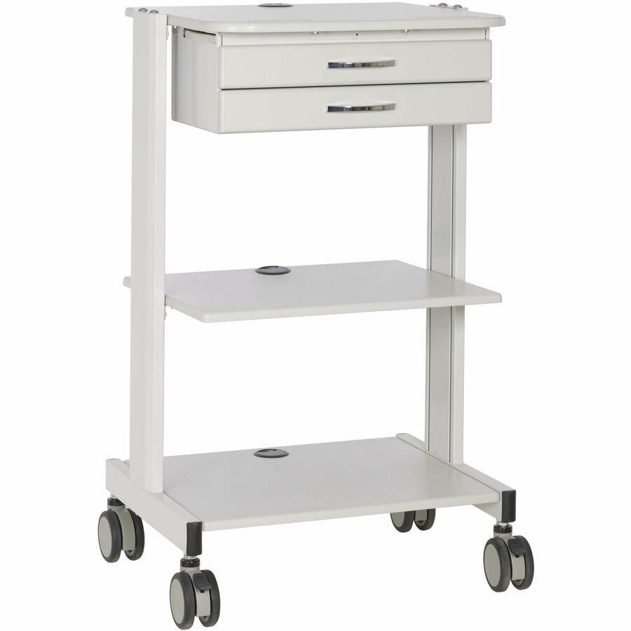 Professional Office Furniture - Mobile Workstation Adjustable Shelves | Tripp Lite WWSS2DWSTAA