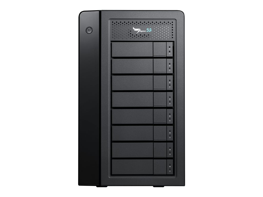 Promise Pegasus32 R8 - Hard drive array - 144 TB - 8 bays (SATA-600) - HDD 18 TB x 8 - Thunderbolt 3, USB 3.2 Gen 2 (external) P32R8HD144US