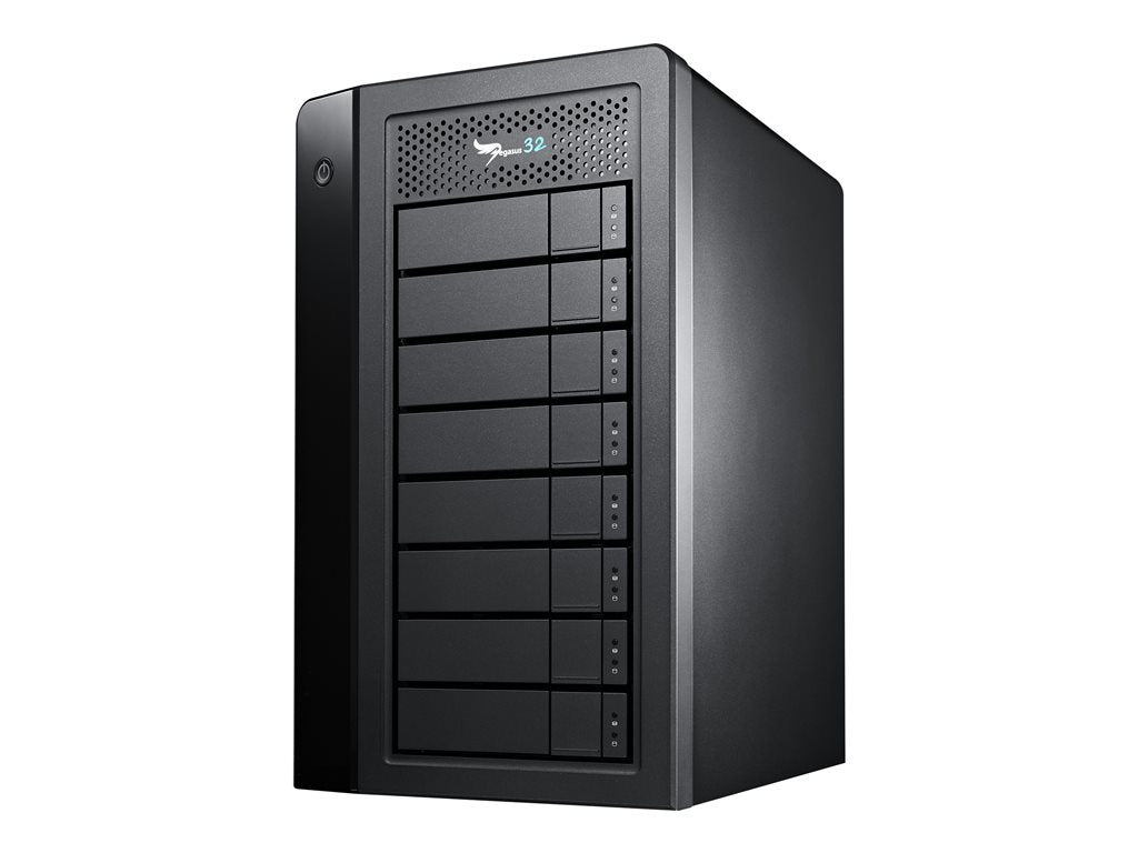 Promise Pegasus32 R8 - Hard drive array - 144 TB - 8 bays (SATA-600) - HDD 18 TB x 8 - Thunderbolt 3, USB 3.2 Gen 2 (external) P32R8HD144US