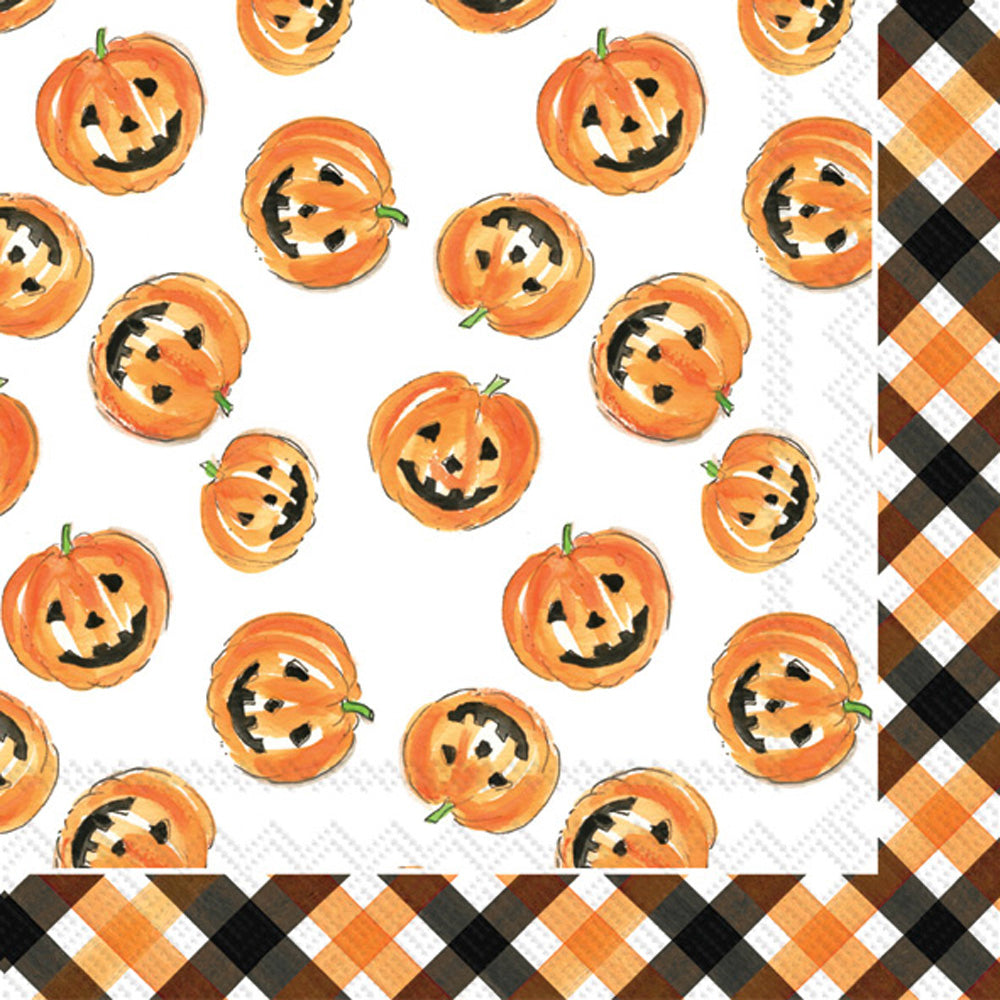 Pumpkin Faces - Cocktail Napkin