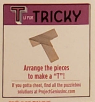 Puzzlebox Brainteaser - T is for Tricky