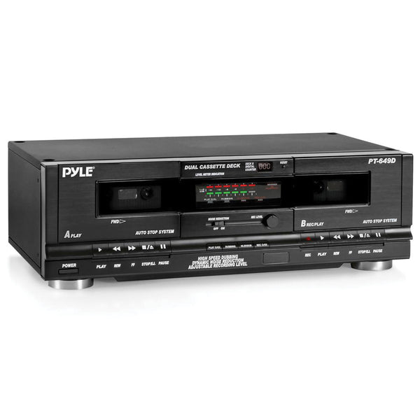Pyle PT649D Dual Cassette Deck