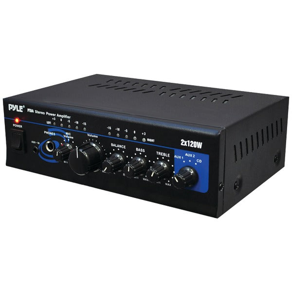 Pyle PTA4 PTA4 120 Watts x 2 2.0-Stereo Mini Power Amp with Bluetooth