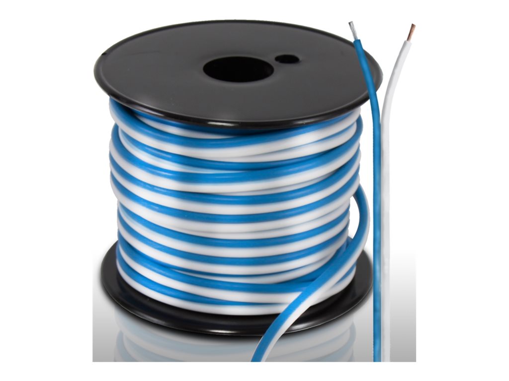 Pyle TDSourcing PLMRSW50 - Speaker cable - bare wire to bare wire - 50 ft - white, blue