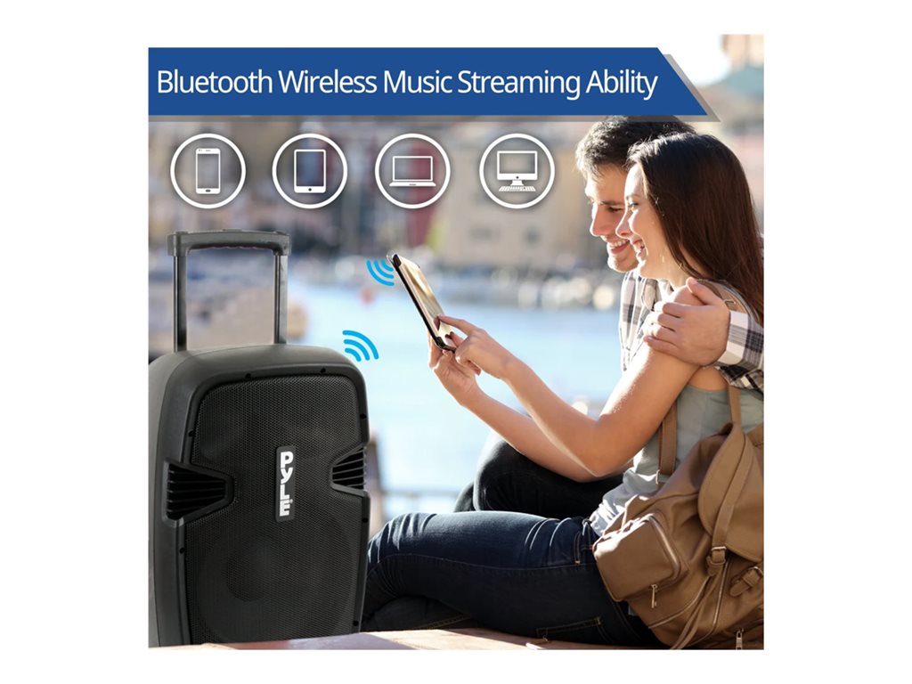 Pyle TDSourcing PPHP1241WMU - Speaker - for PA system - wireless - Bluetooth - 2-way