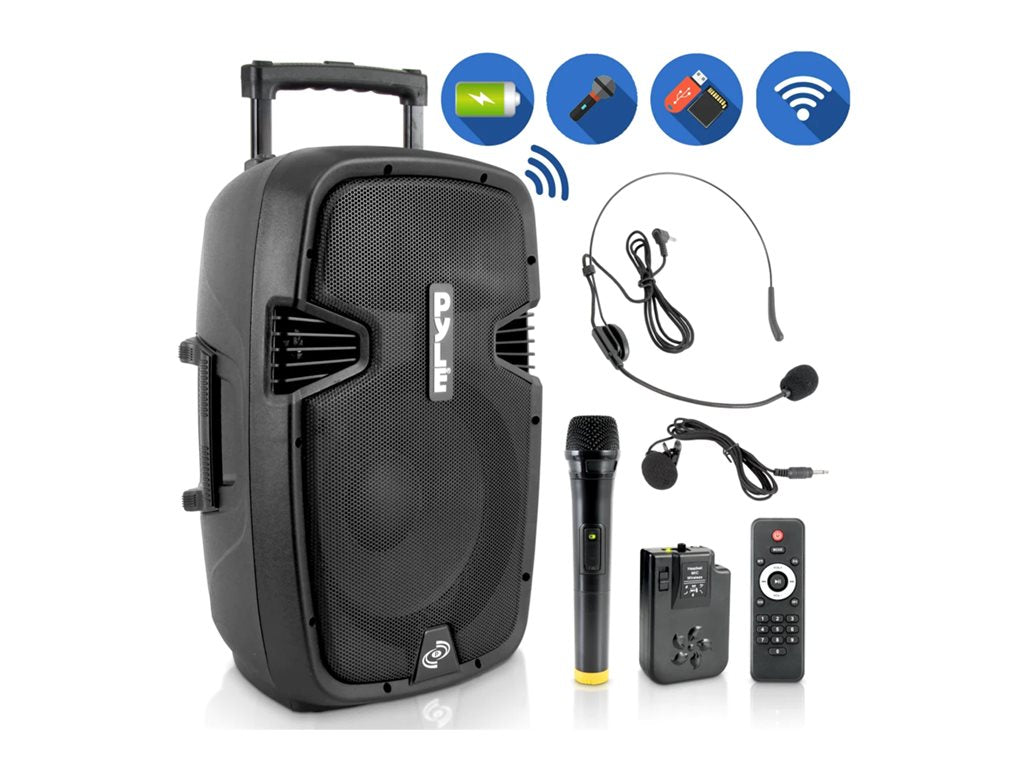 Pyle TDSourcing PPHP1241WMU - Speaker - for PA system - wireless - Bluetooth - 2-way