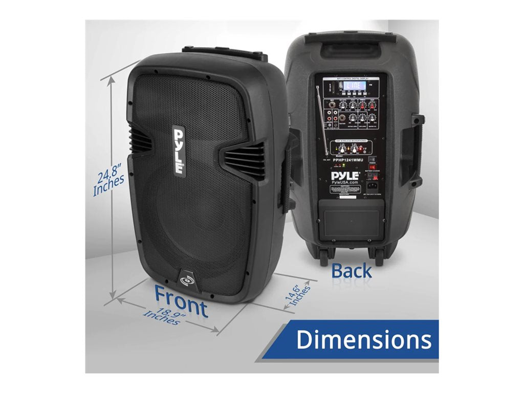 Pyle TDSourcing PPHP1241WMU - Speaker - for PA system - wireless - Bluetooth - 2-way