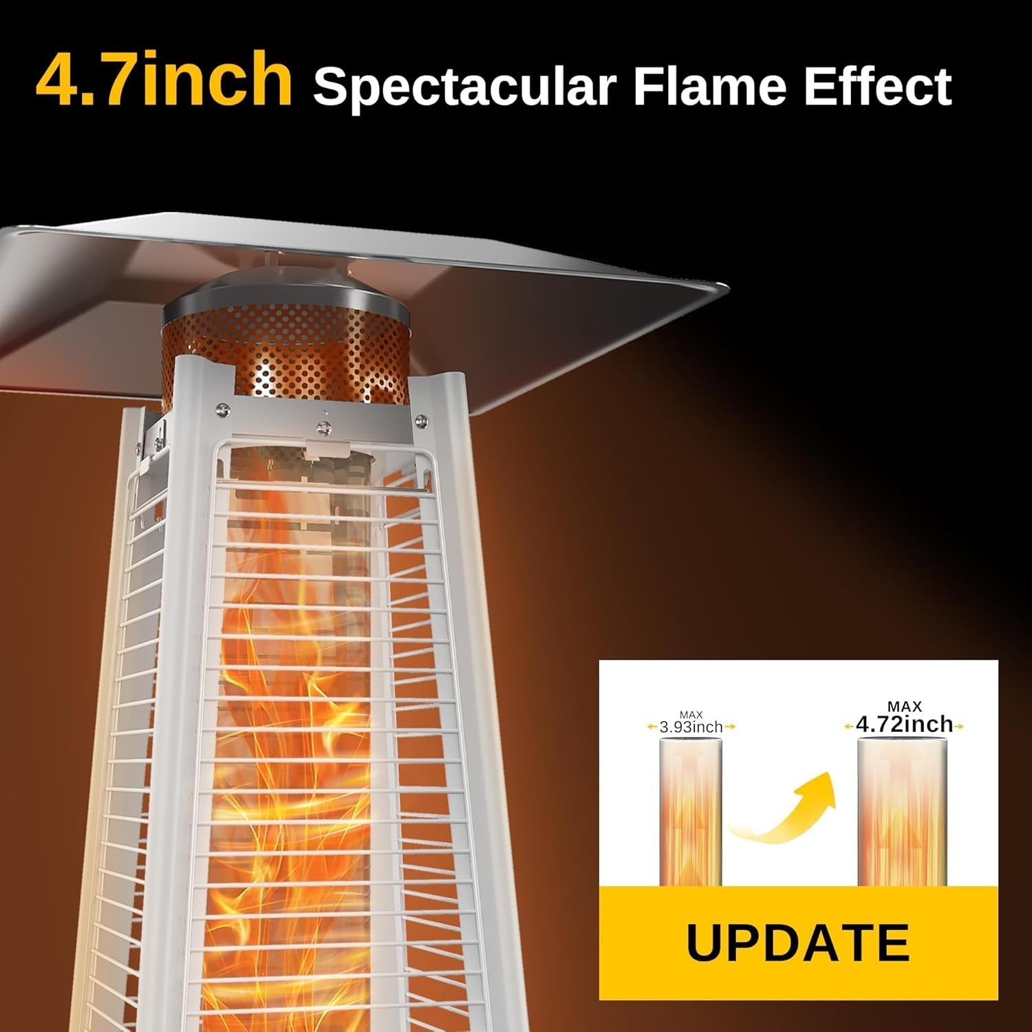 Pyramid 48000 BTU Propane Patio Heater With Wheels