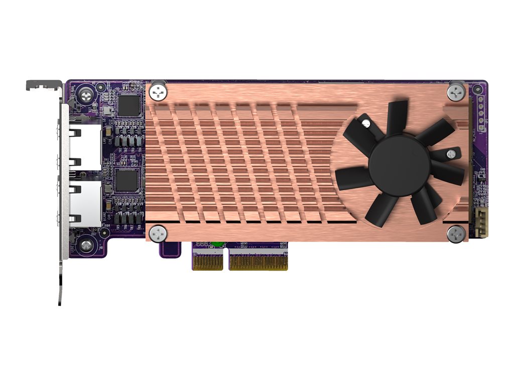 QNAP QM2-2P2G2T - Storage controller - M.2 - M.2 NVMe Card / PCIe 3.0 (NVMe) - low profile - PCIe 3.0 x4, 2.5 Gigabit Ethernet