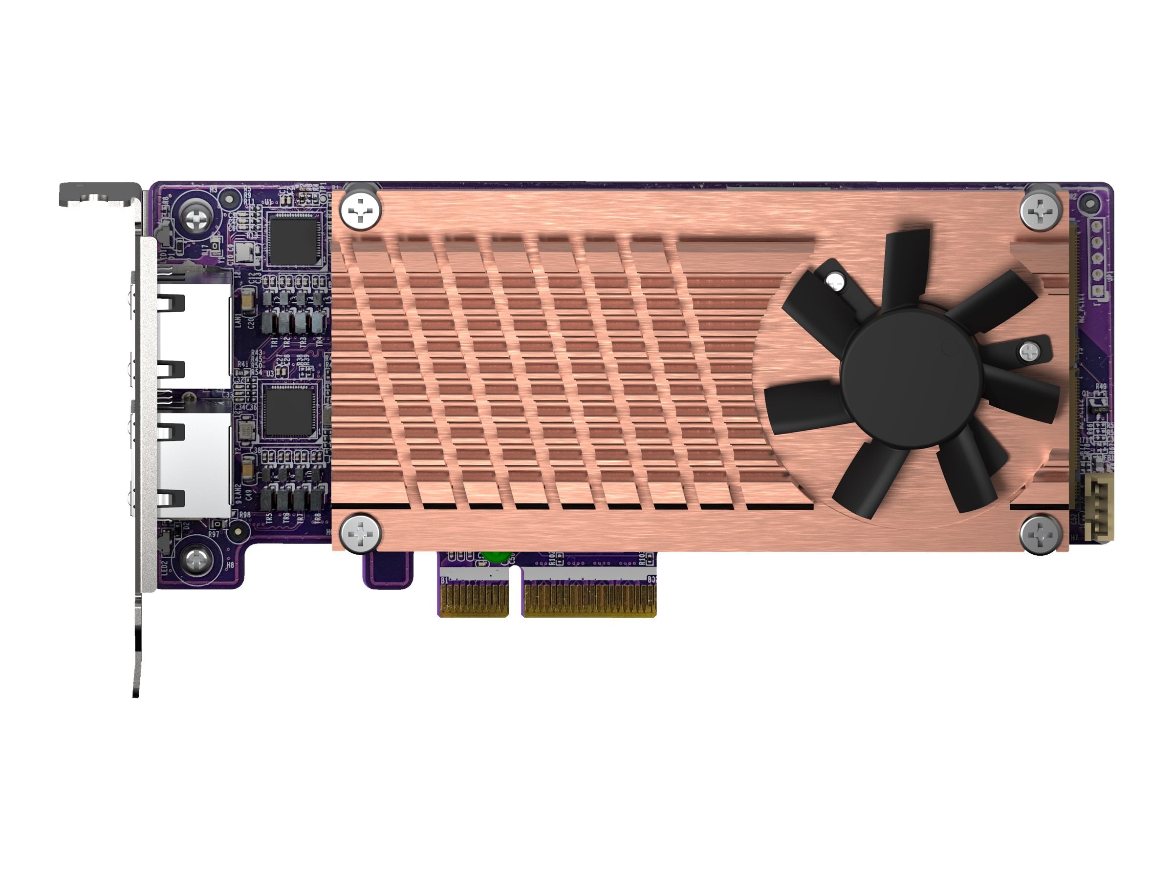 QNAP QM2-2P2G2T - Storage controller - M.2 - M.2 NVMe Card / PCIe 3.0 (NVMe) - low profile - PCIe 3.0 x4, 2.5 Gigabit Ethernet