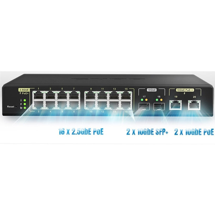 QNAP QSW-M2116P-2T2S Ethernet Switch QSW-M2116P-2T2S-US