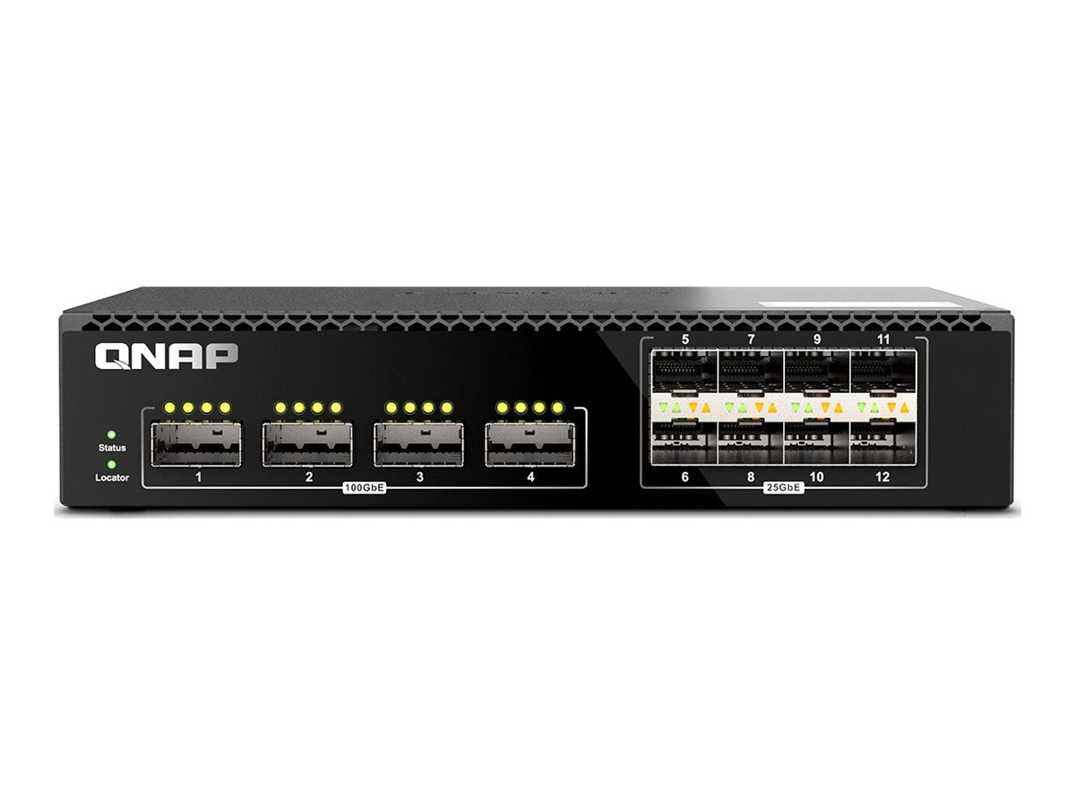 QNAP QSW-M7308R-4X - Switch - managed - 4 x 100 Gigabit QSFP28 + 8 x 25 Gigabit SFP28 - rack-mountable QSW-M7308R-4X-US