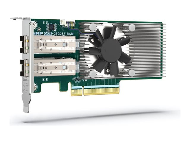 QNAP QXG-25G2SF-BCM PCIe NAS Card for Faster Network Speeds