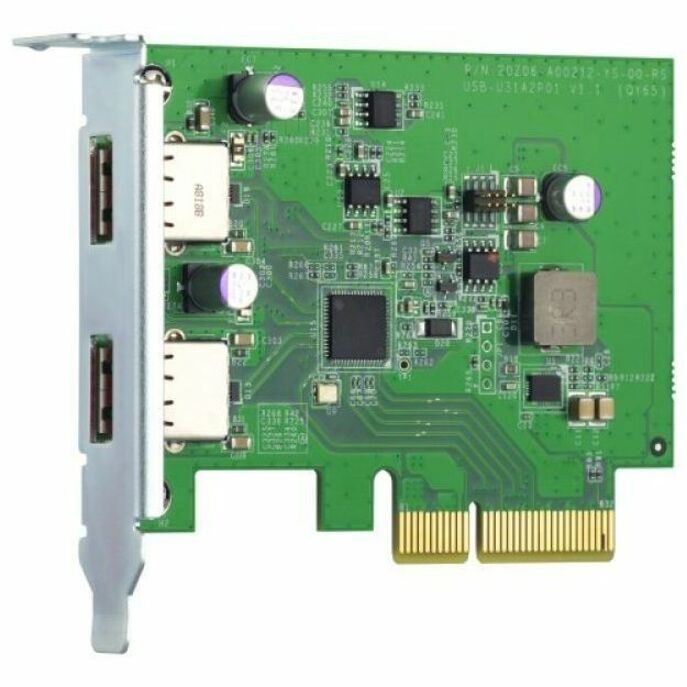 QNAP QXP-10G2U3A USB Adapter - PCI Express 2.0 x2 - Plug-in Card - 2 USB Port(s) - UASP Su