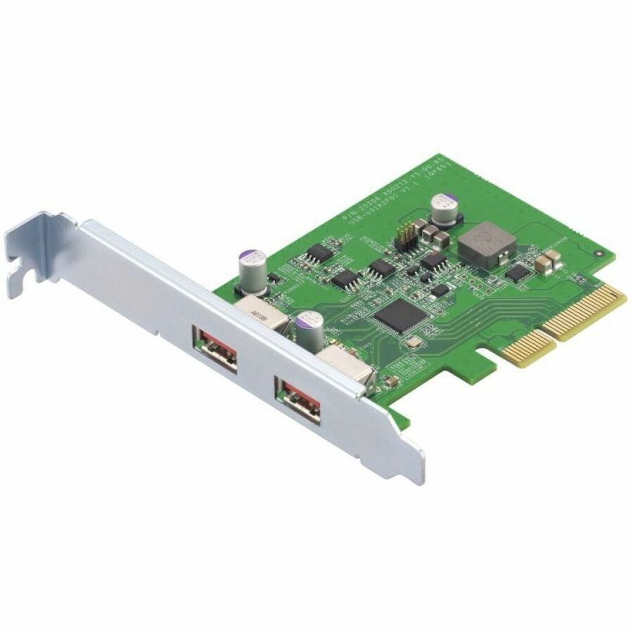 QNAP QXP-10G2U3A USB Adapter - PCI Express 2.0 x2 - Plug-in Card - 2 USB Port(s) - UASP Su