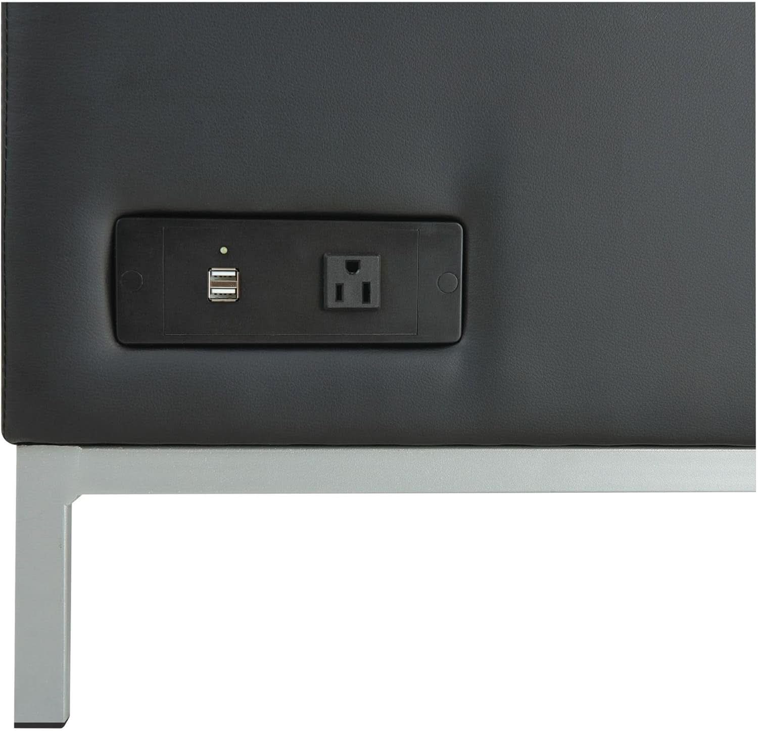 QUB Series Powered Armless L Shaped Sectional Black