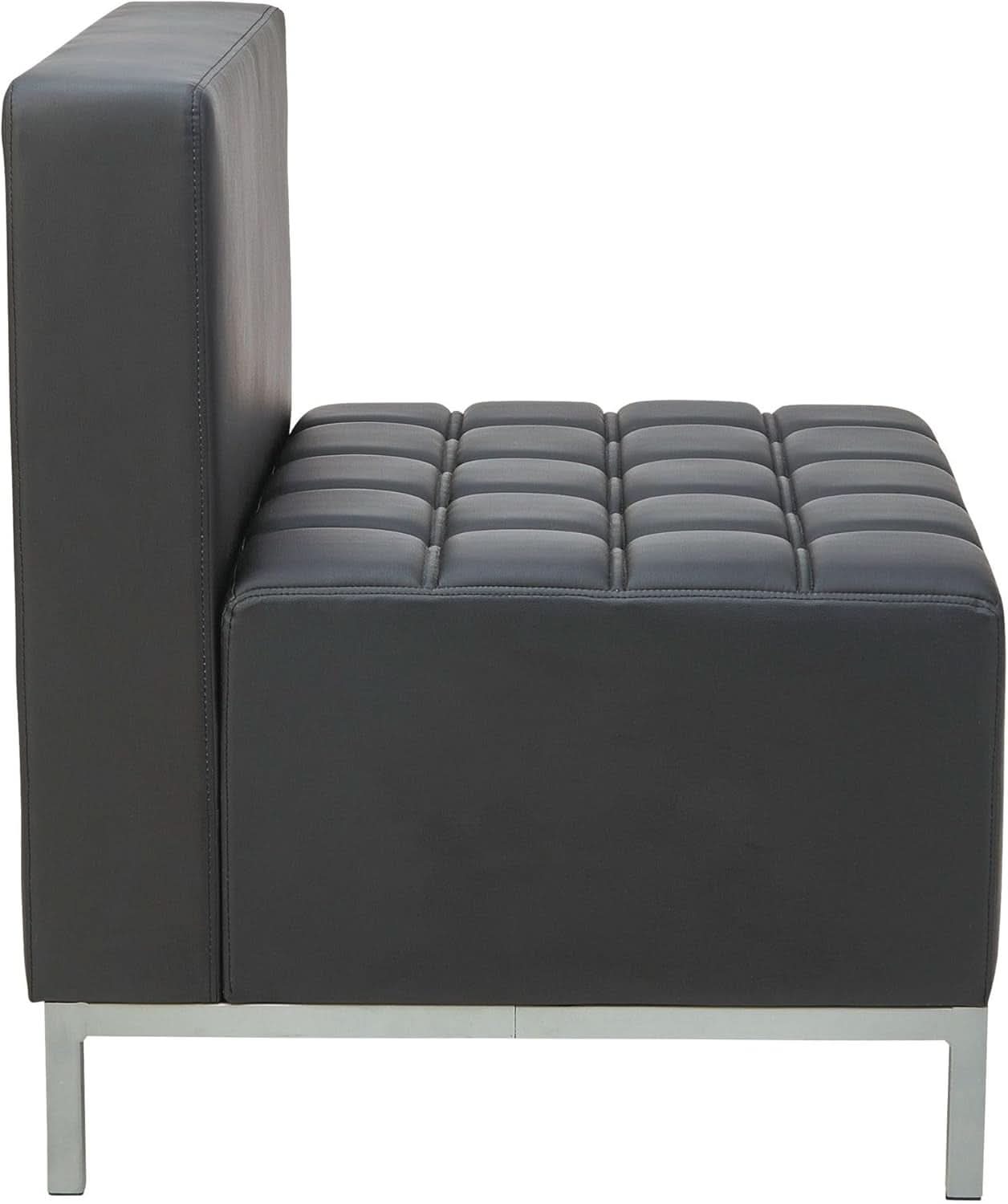 QUB Series Powered Armless L Shaped Sectional Black