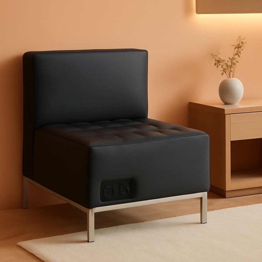 QUB Series Powered Armless L Shaped Sectional Black