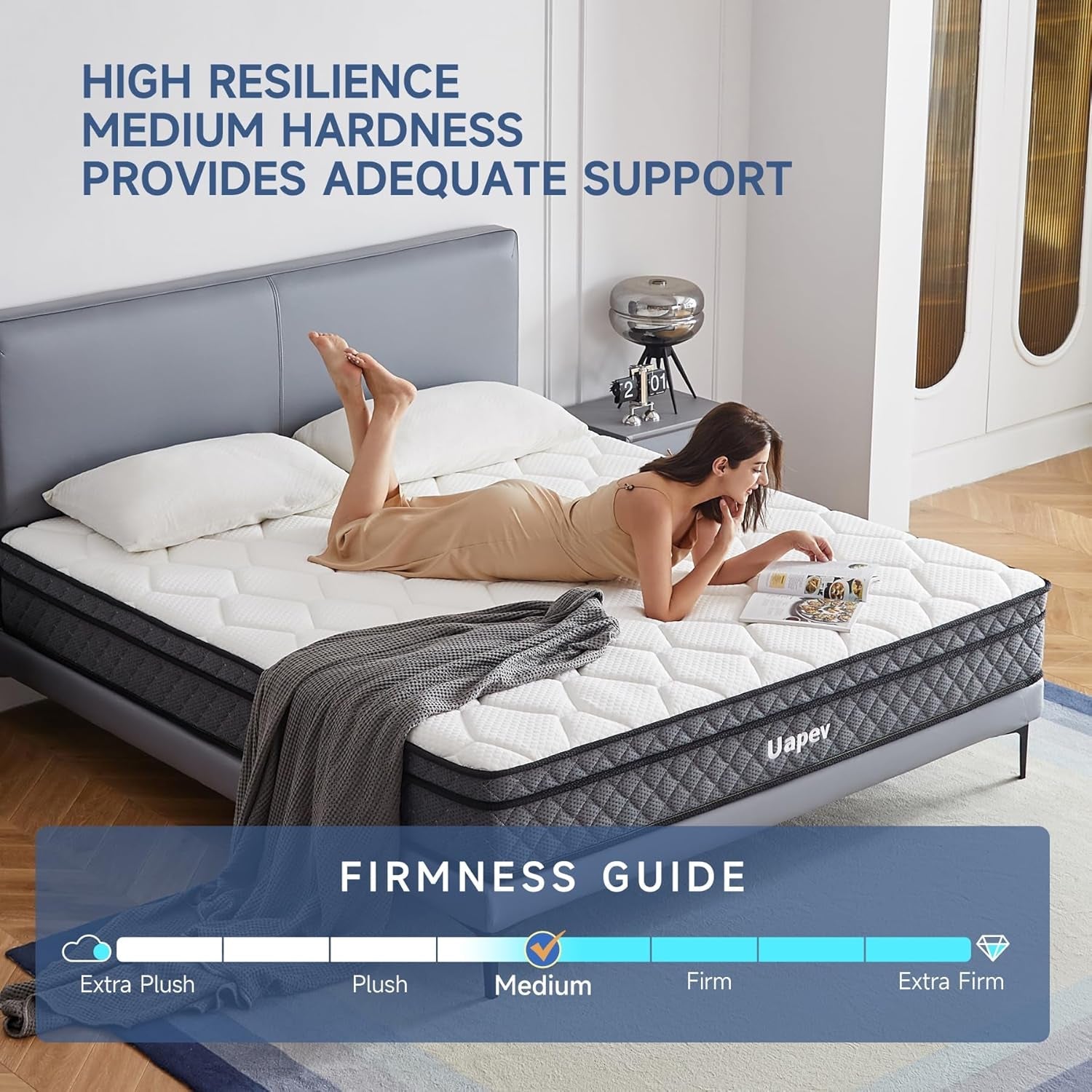 Queen 12Inch Memory Foam Hybrid Mattress Isolation