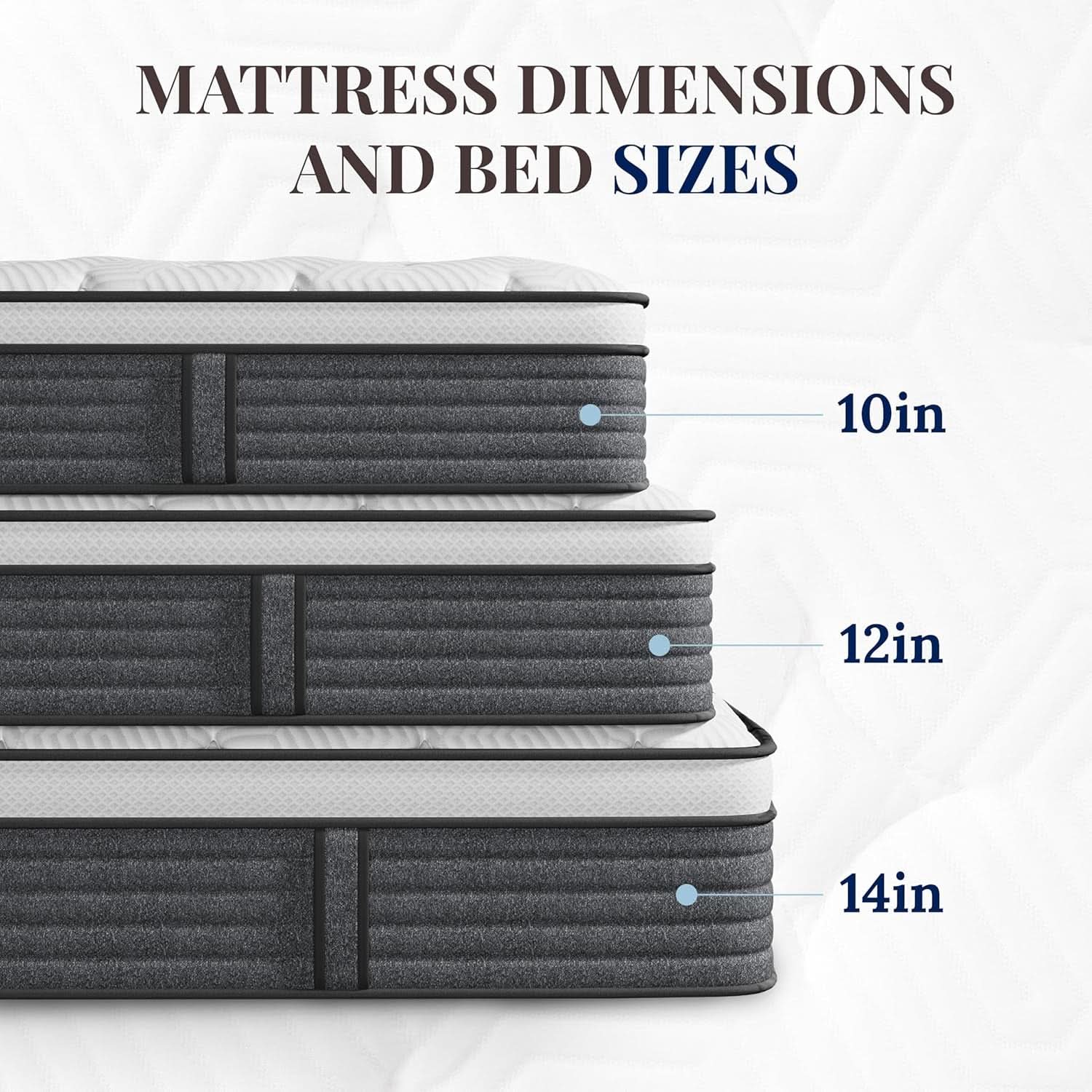Queen 14 Inch Hybrid Mattress CertipurUS Edge Support